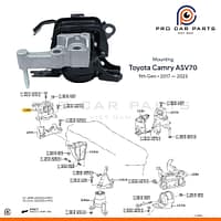 Cao su chân máy phải Camry 2017- (ASV70, ASV71)