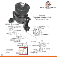 Cao su chân máy trước Camry 2017- (ASV70, ASV71, AXVA70, AXVH71)