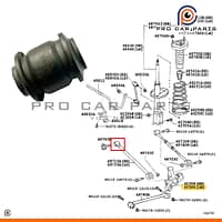 Cao su thanh giằng ngang sau Camry 2001-2017 (Cây Cố Định)