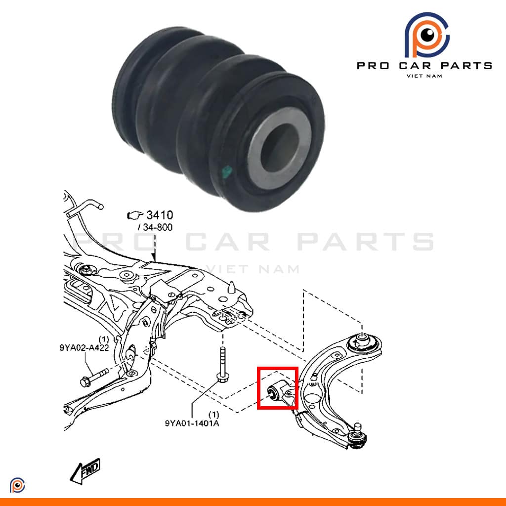 Cao su càng A nhỏ Mazda 2 2014- (SKYACTIVE, DJ)