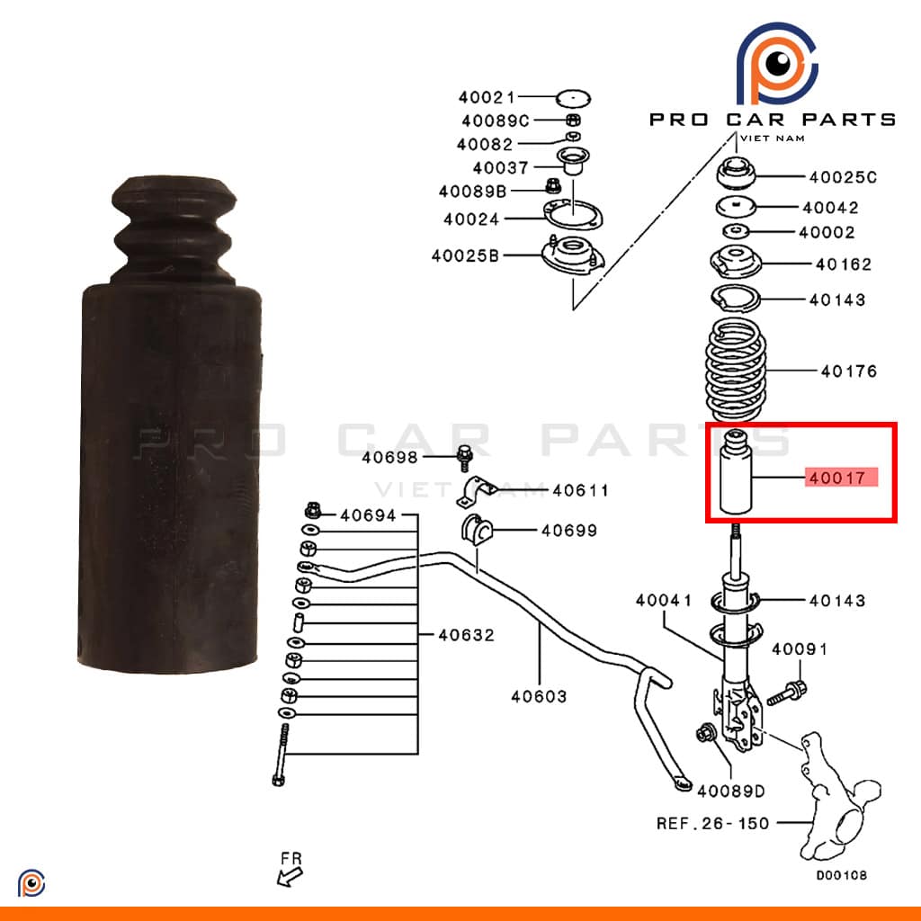 Chụp bụi phuộc trước Mirage 2012-