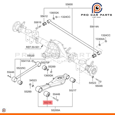 Cao su càng I sau lớn Grand Starex 2007-2018- (Bệ đỡ lò xo)