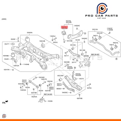 Cao su thanh giằng dọc sau Tucson 2015-2020-
