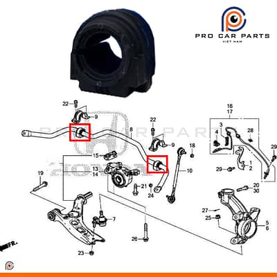 Cao su cân bằng trước Honda CRV 1.5 2019-