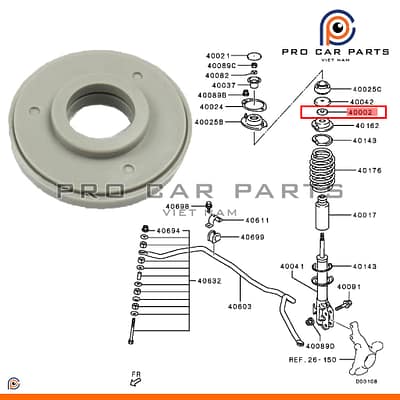 Bạc đạn bát bèo phuộc trước Attrage 2013-