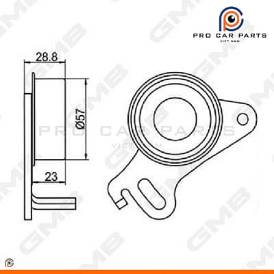 Bạc đạn tăng curoa cam đối trọng Starex 2.5 1997-2007